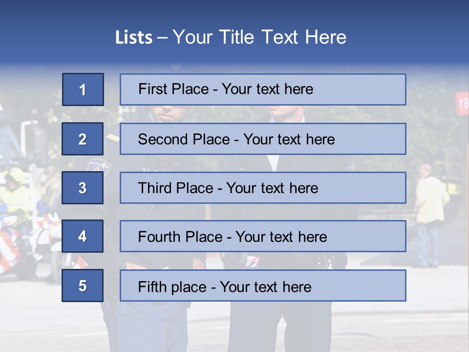 Police Young Prinsjesdag PowerPoint Template