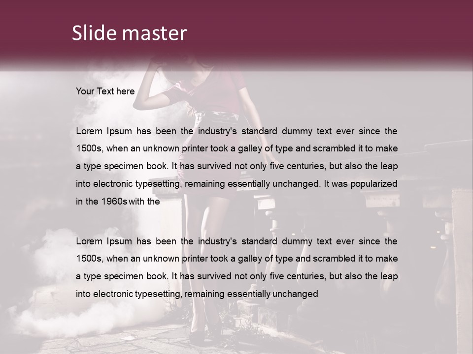 Sexy Twilight Pose PowerPoint Template