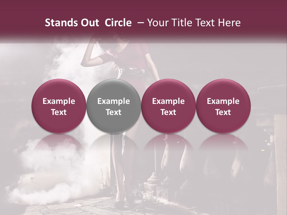 Sexy Twilight Pose PowerPoint Template