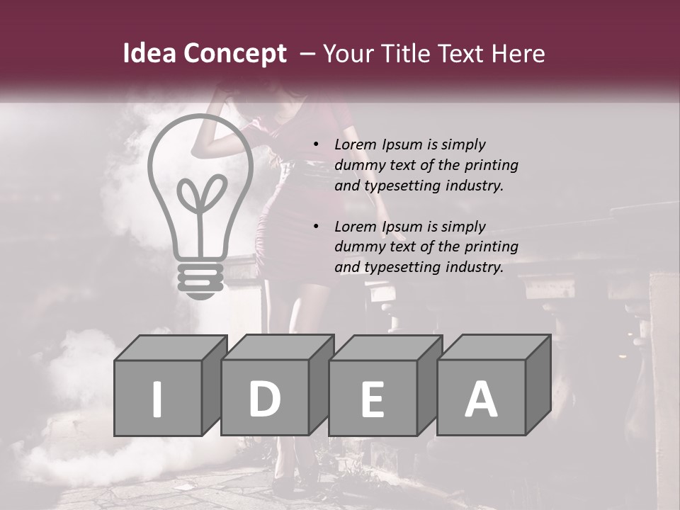 Sexy Twilight Pose PowerPoint Template