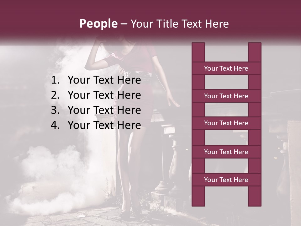 Sexy Twilight Pose PowerPoint Template