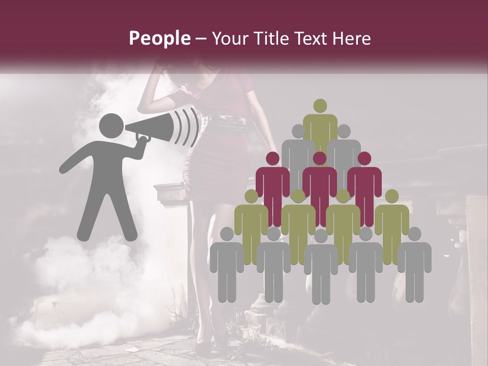 Sexy Twilight Pose PowerPoint Template