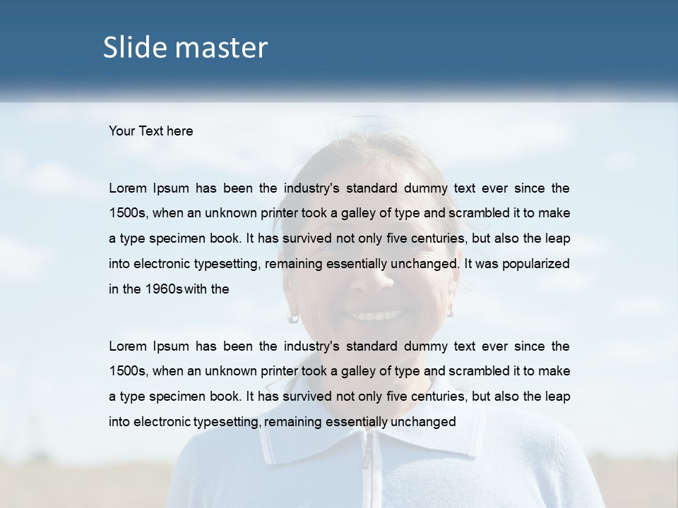 Human Lifestyle Elderly PowerPoint Template