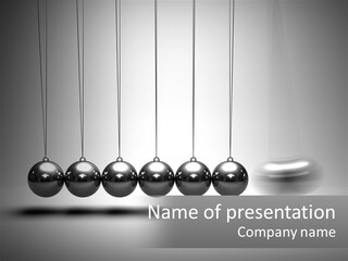 Ball Force Grey PowerPoint Template