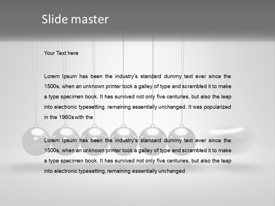 Ball Force Grey PowerPoint Template