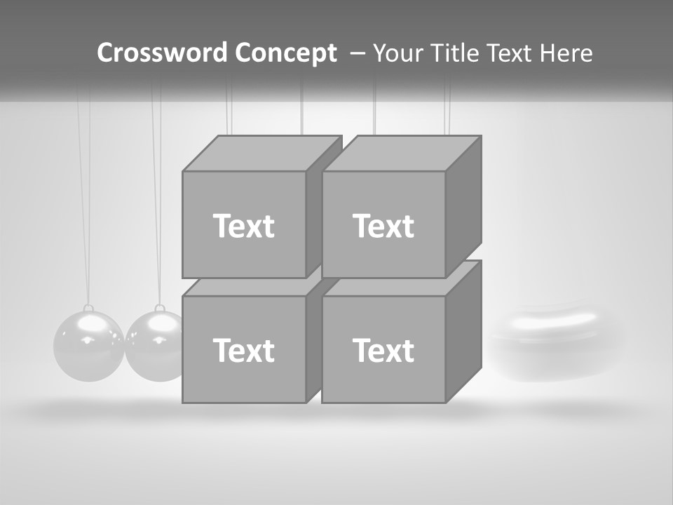Ball Force Grey PowerPoint Template