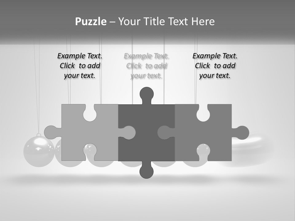 Ball Force Grey PowerPoint Template