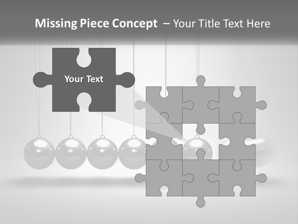 Ball Force Grey PowerPoint Template