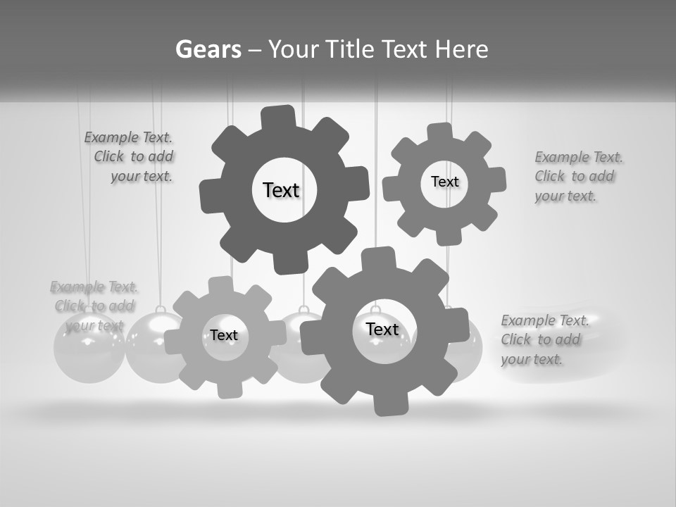 Ball Force Grey PowerPoint Template