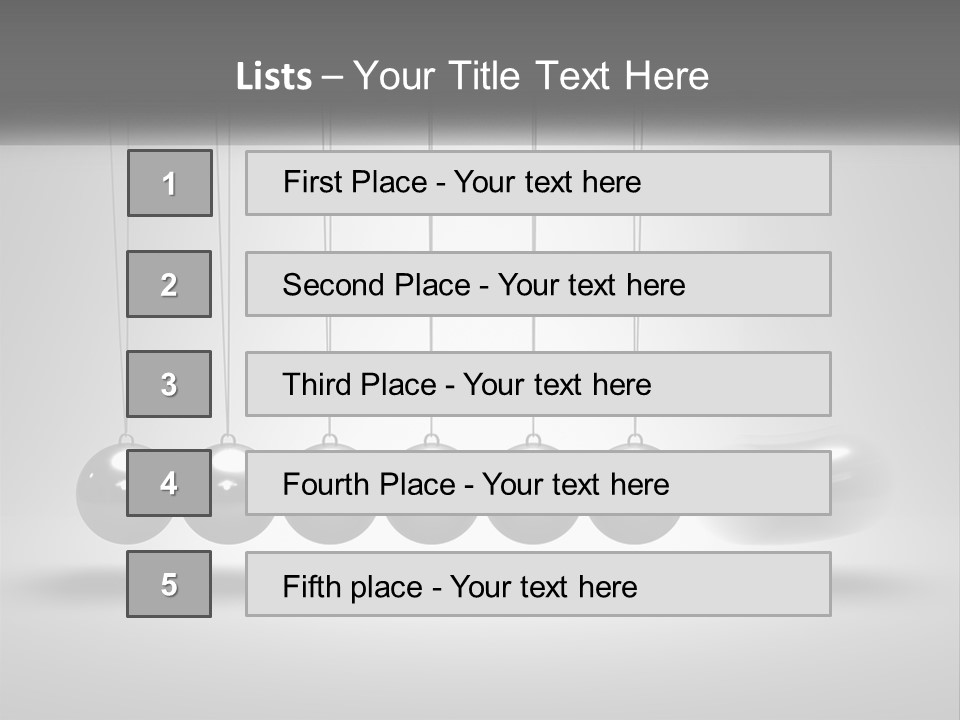 Ball Force Grey PowerPoint Template