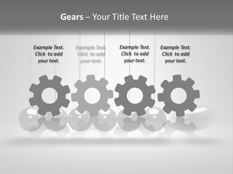 Ball Force Grey PowerPoint Template