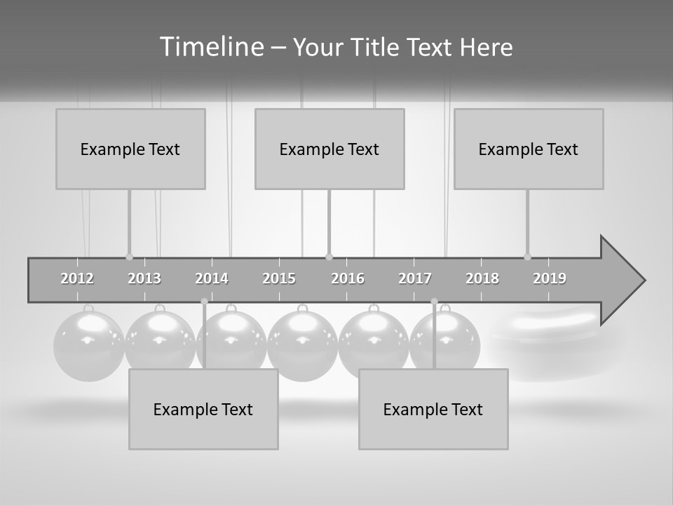 Ball Force Grey PowerPoint Template