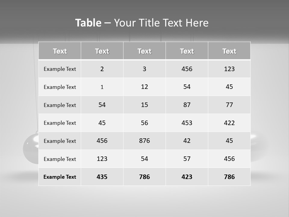 Ball Force Grey PowerPoint Template