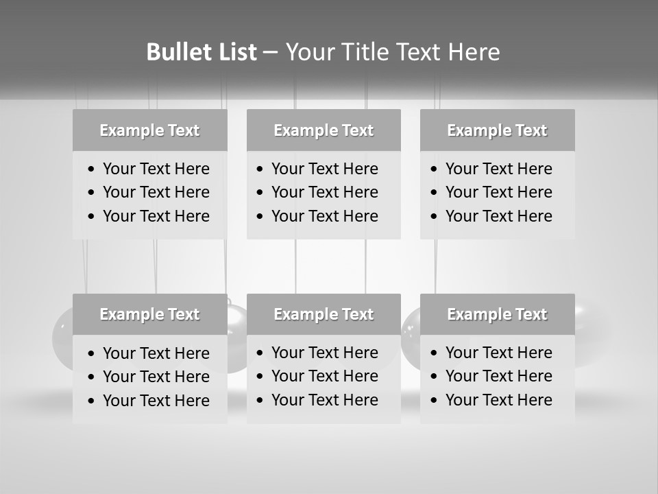 Ball Force Grey PowerPoint Template