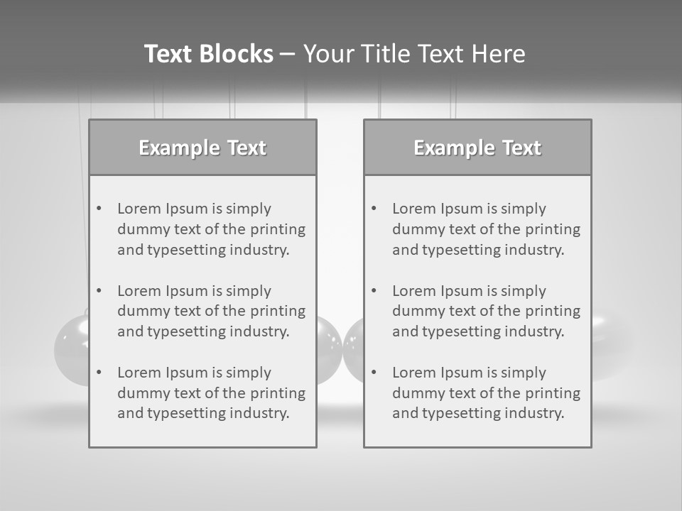 Ball Force Grey PowerPoint Template