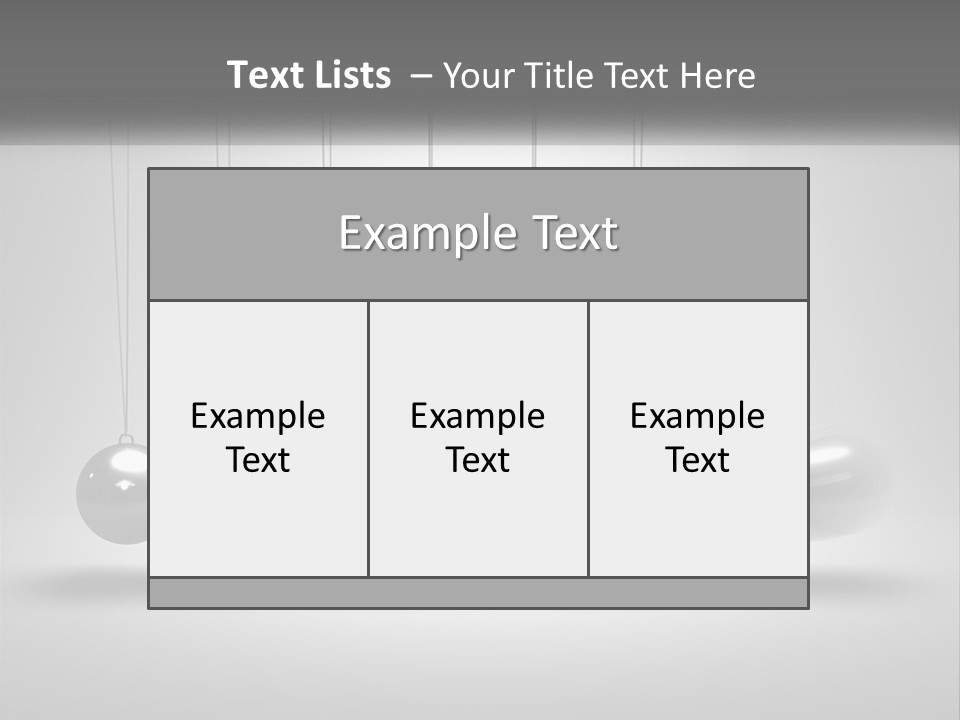 Ball Force Grey PowerPoint Template