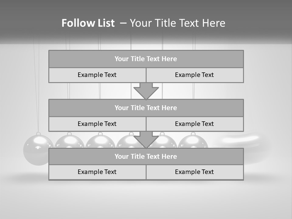 Ball Force Grey PowerPoint Template