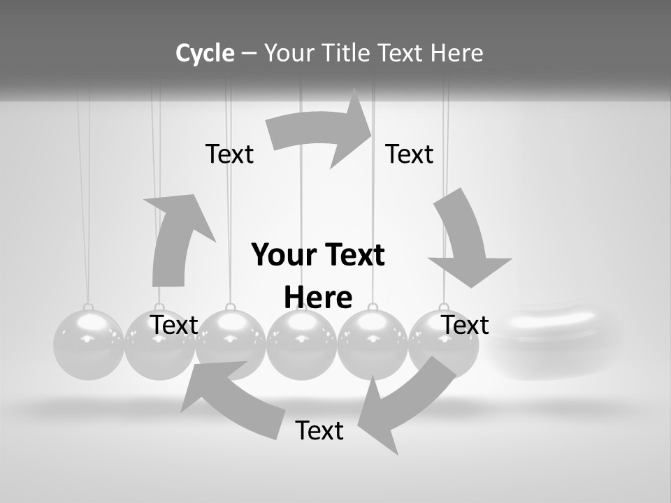 Ball Force Grey PowerPoint Template
