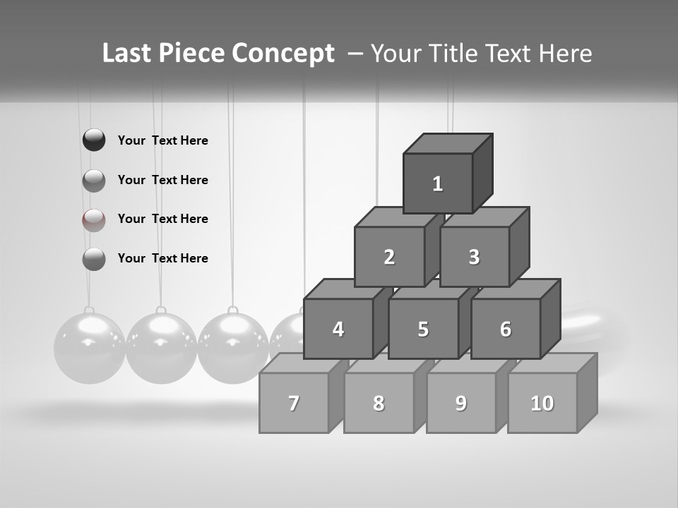 Ball Force Grey PowerPoint Template