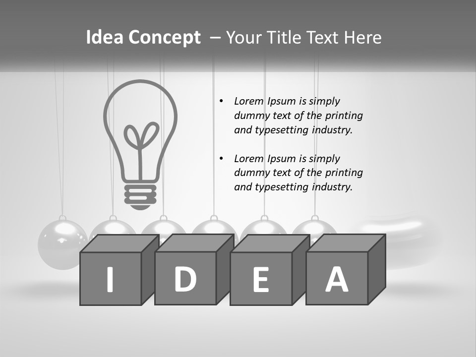 Ball Force Grey PowerPoint Template