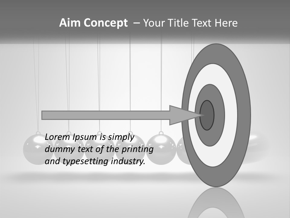 Ball Force Grey PowerPoint Template