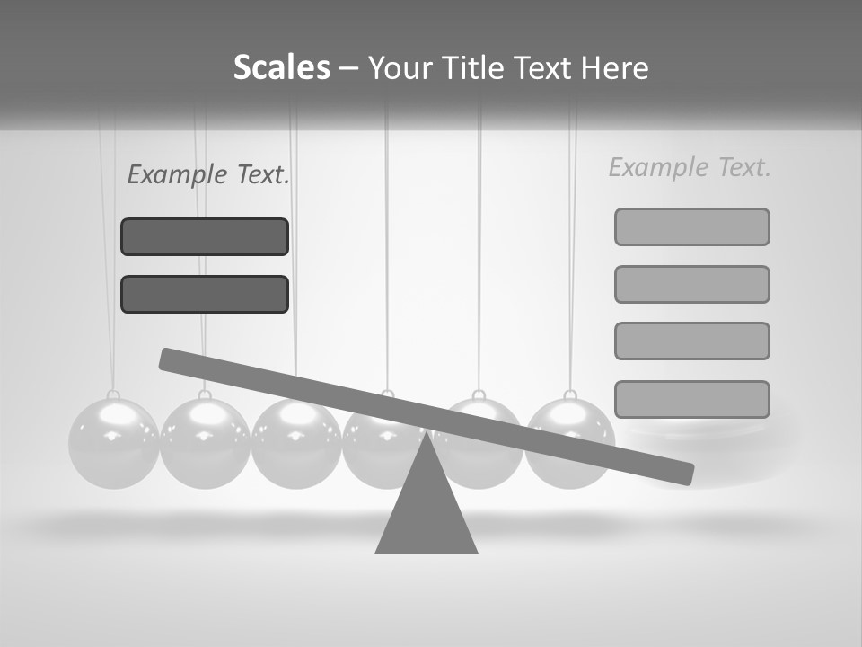 Ball Force Grey PowerPoint Template