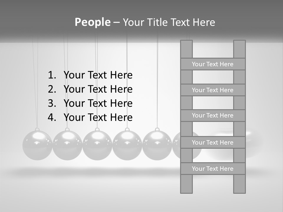 Ball Force Grey PowerPoint Template