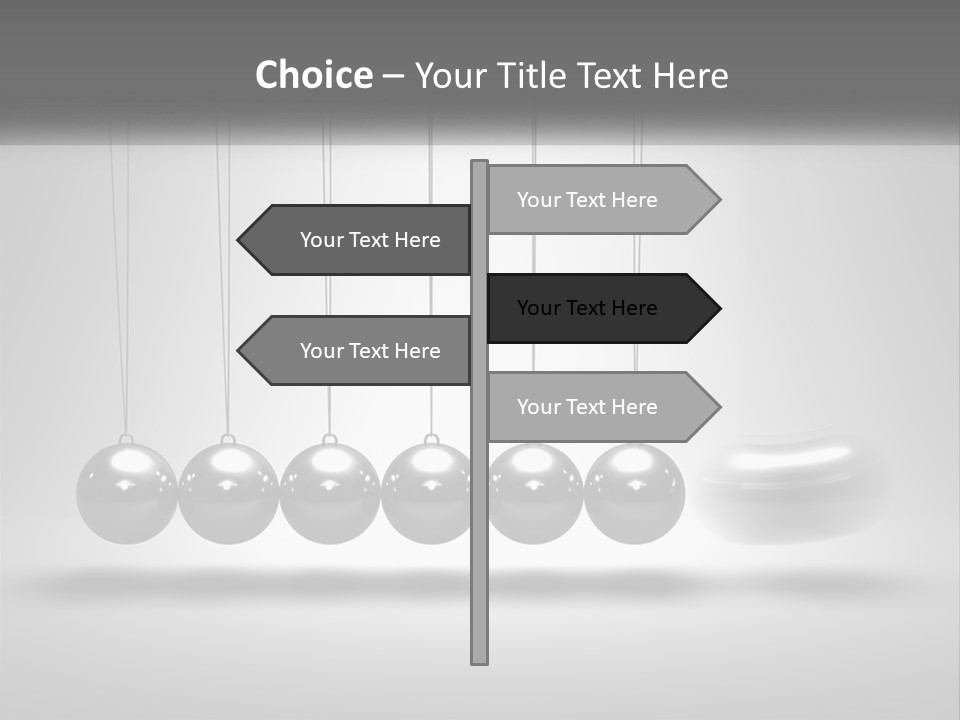 Ball Force Grey PowerPoint Template