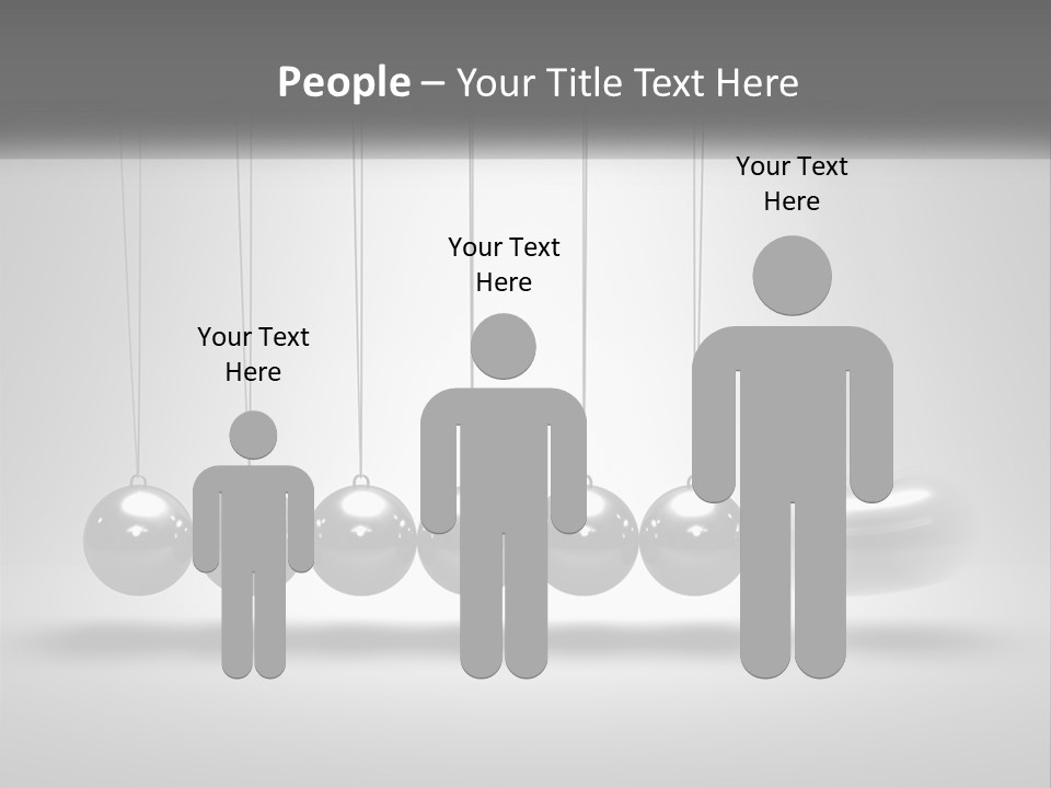 Ball Force Grey PowerPoint Template