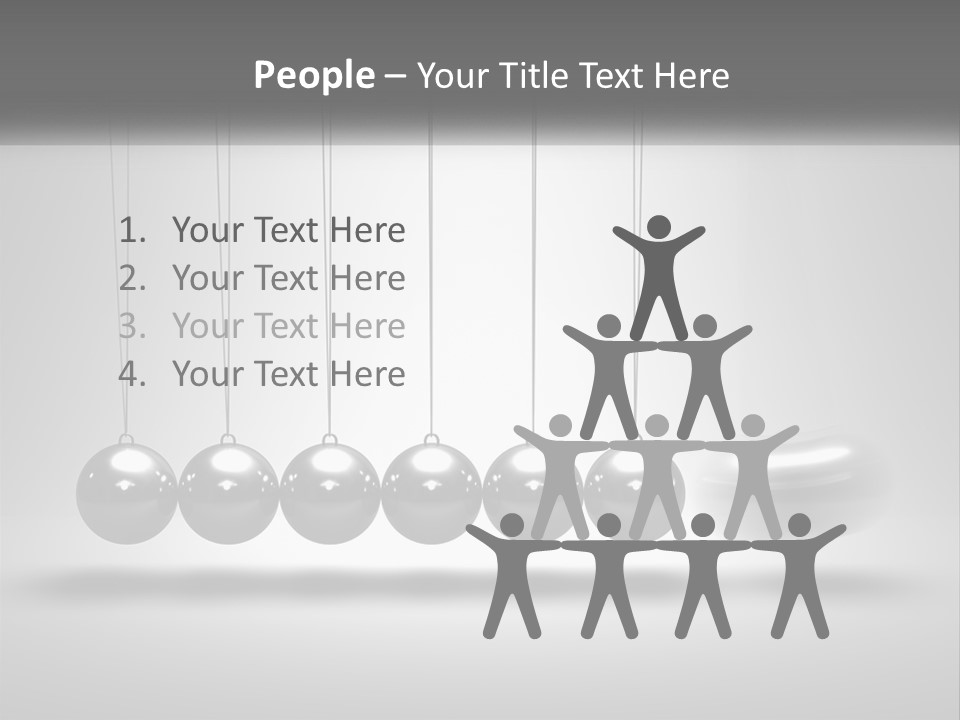 Ball Force Grey PowerPoint Template