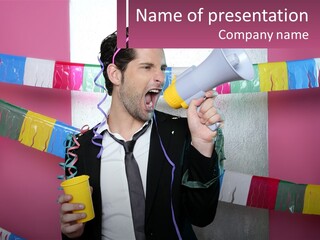 Crazy Man Person PowerPoint Template