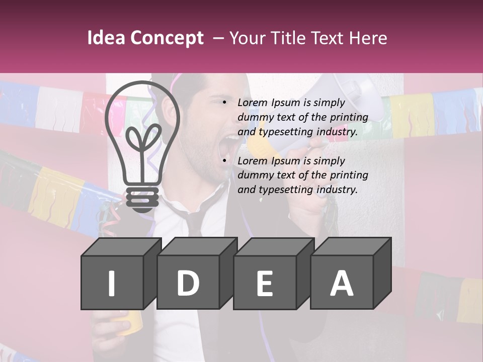 Crazy Man Person PowerPoint Template