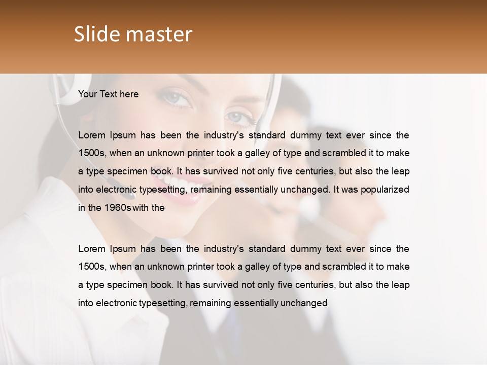 Talk Headphones Speak PowerPoint Template