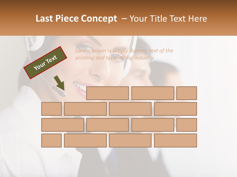 Talk Headphones Speak PowerPoint Template