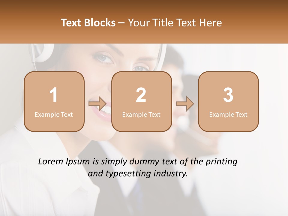 Talk Headphones Speak PowerPoint Template