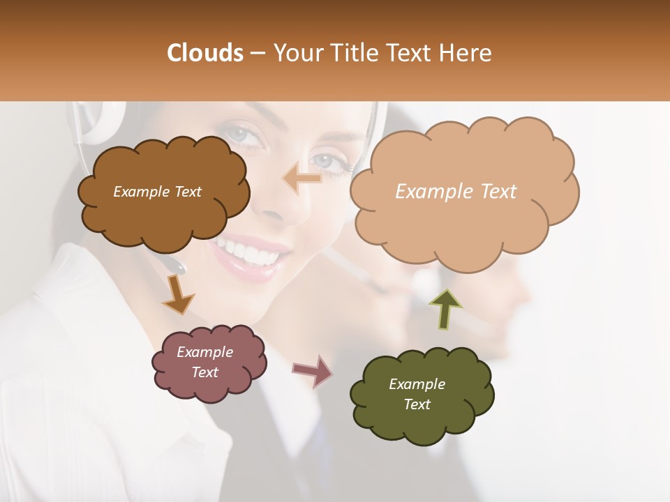 Talk Headphones Speak PowerPoint Template