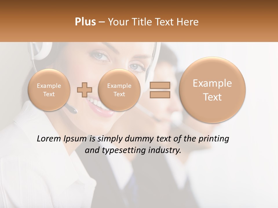 Talk Headphones Speak PowerPoint Template