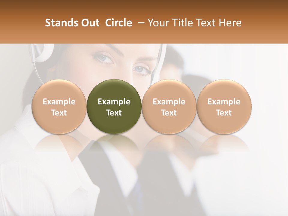 Talk Headphones Speak PowerPoint Template