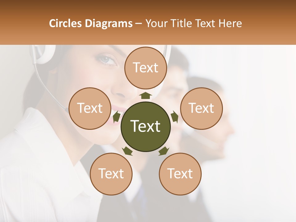 Talk Headphones Speak PowerPoint Template