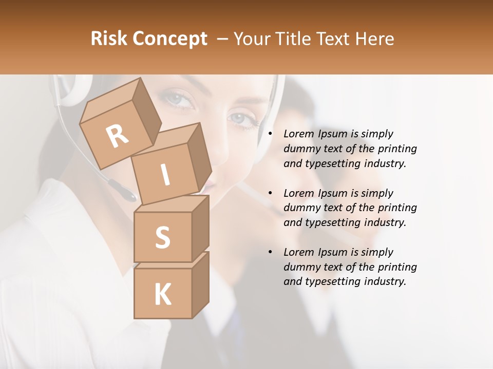 Talk Headphones Speak PowerPoint Template