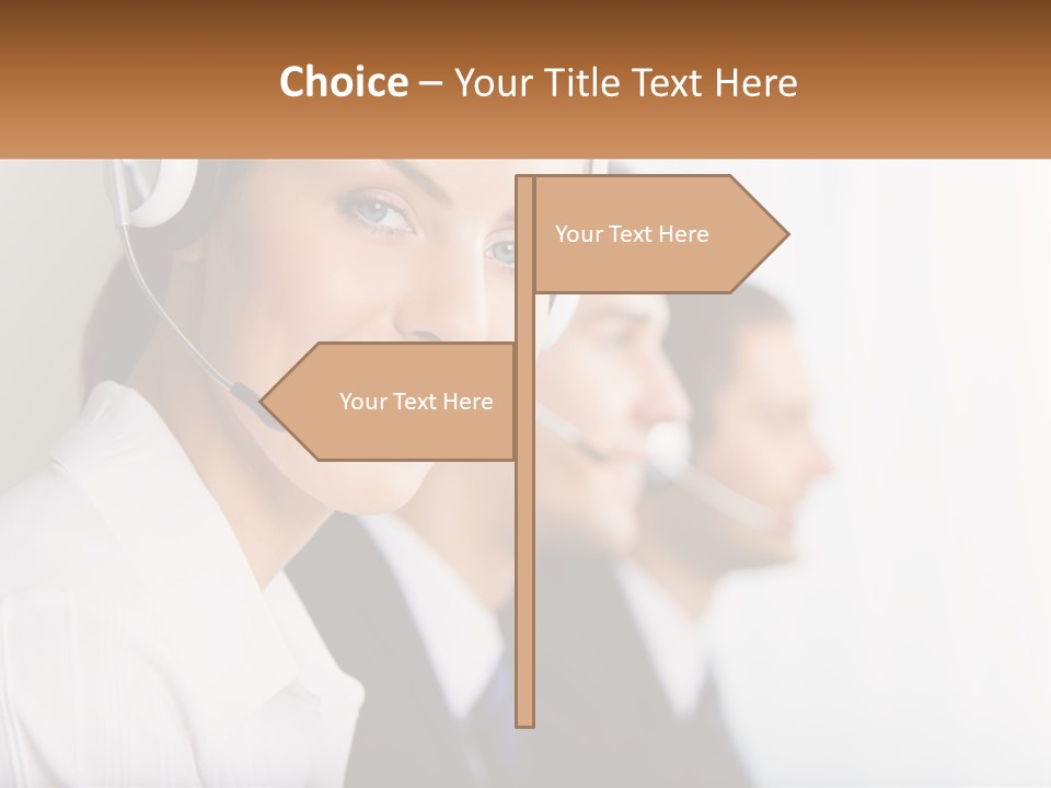 Talk Headphones Speak PowerPoint Template