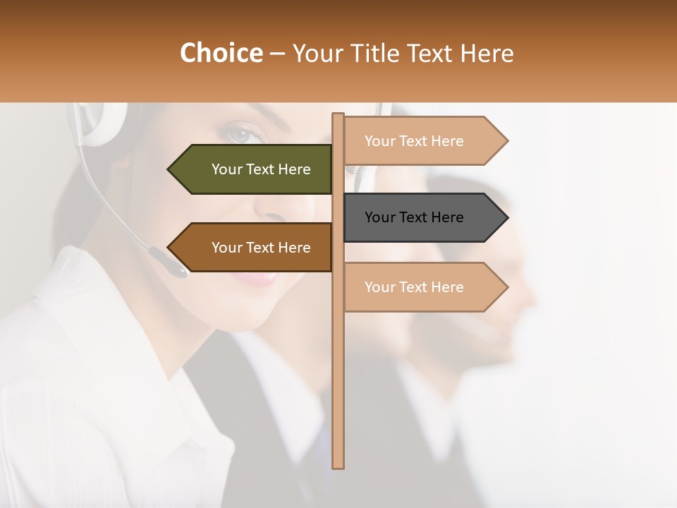 Talk Headphones Speak PowerPoint Template