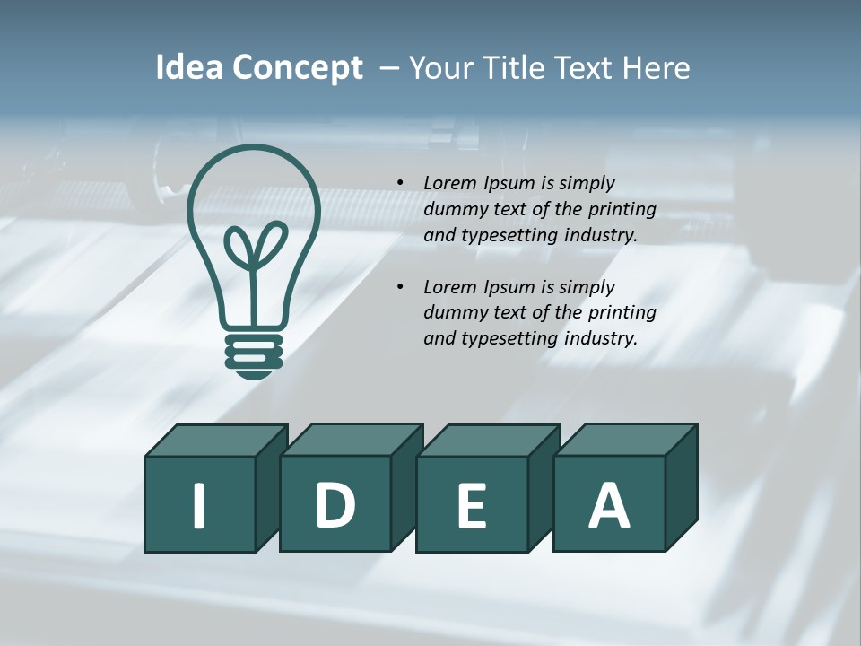 Objects Commercial Plant PowerPoint Template