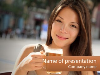 Lady City Camera PowerPoint Template