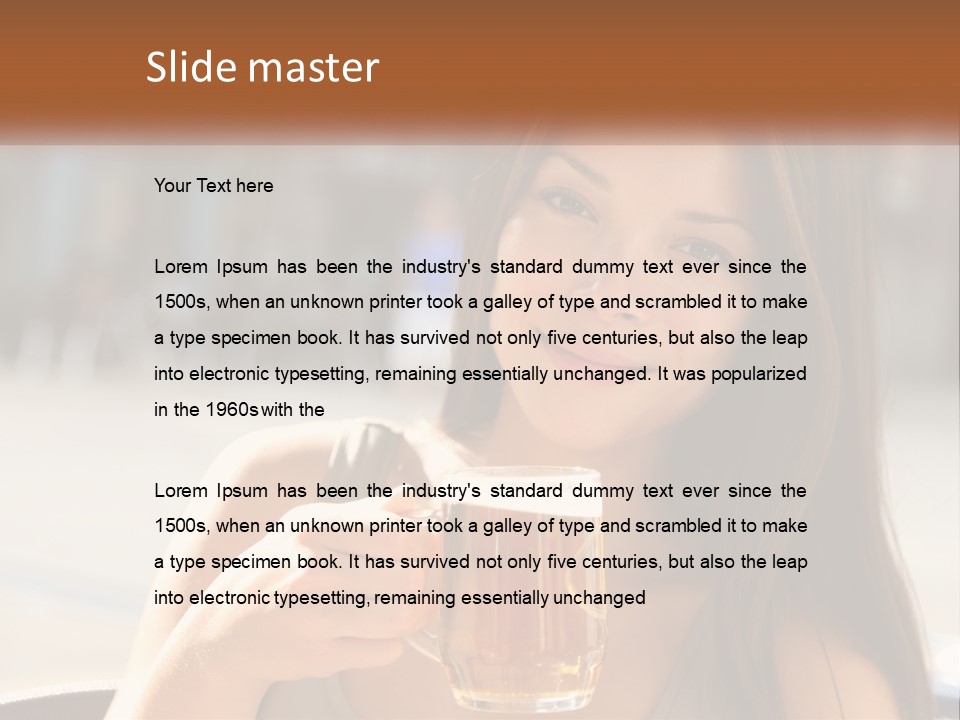 Lady City Camera PowerPoint Template