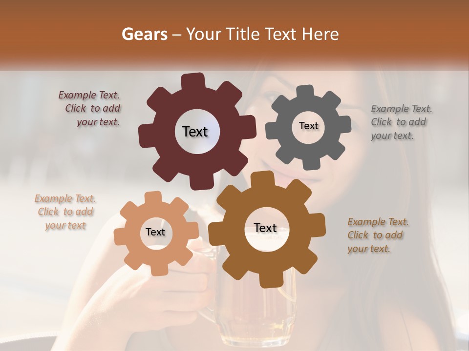 Lady City Camera PowerPoint Template