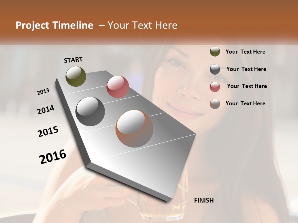 Lady City Camera PowerPoint Template