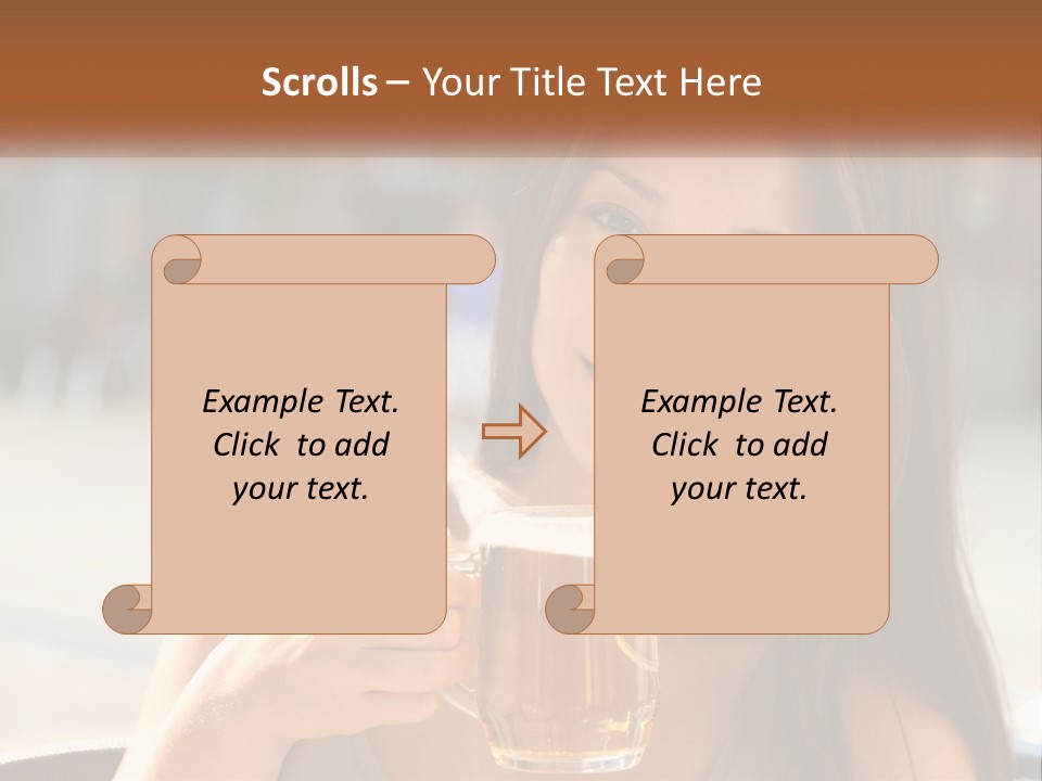 Lady City Camera PowerPoint Template