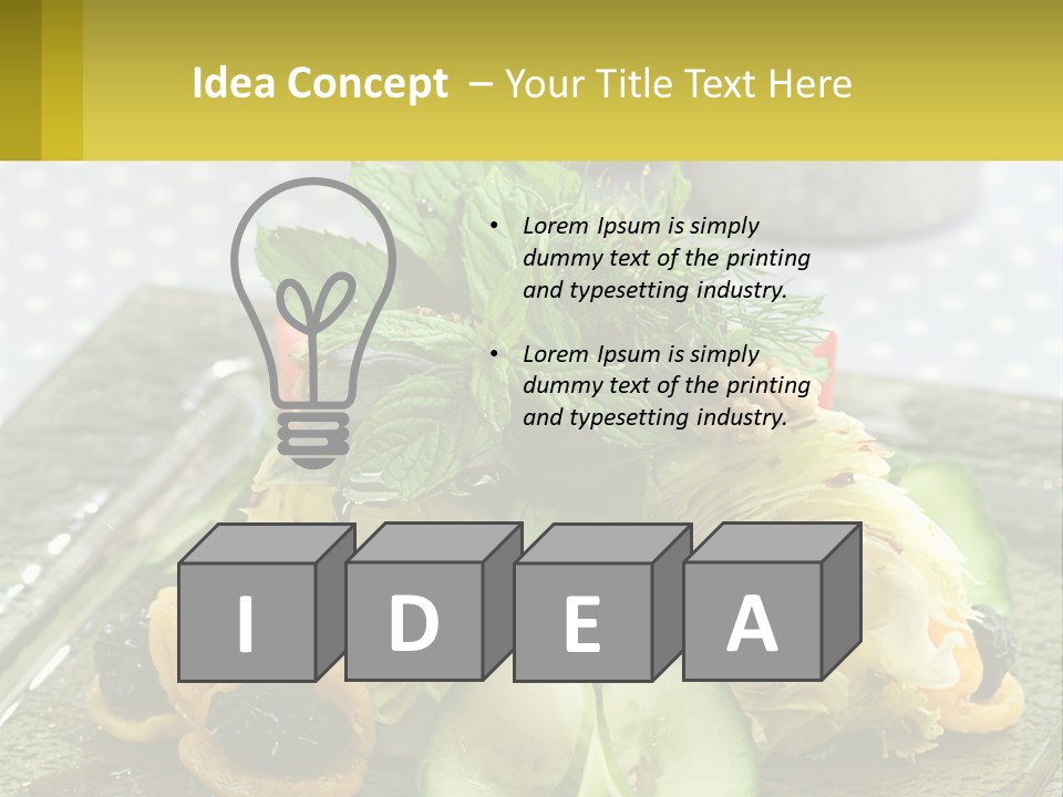 Eggplant Herb Green PowerPoint Template