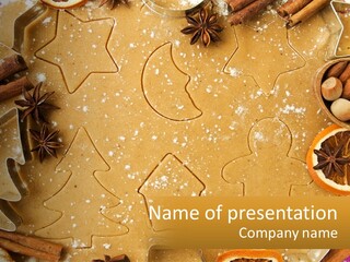 Xmas Nutrition Orange PowerPoint Template